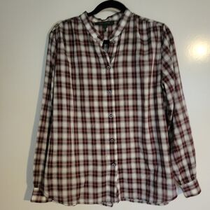 Marc Jacobs plaid top shirt blouse L Large